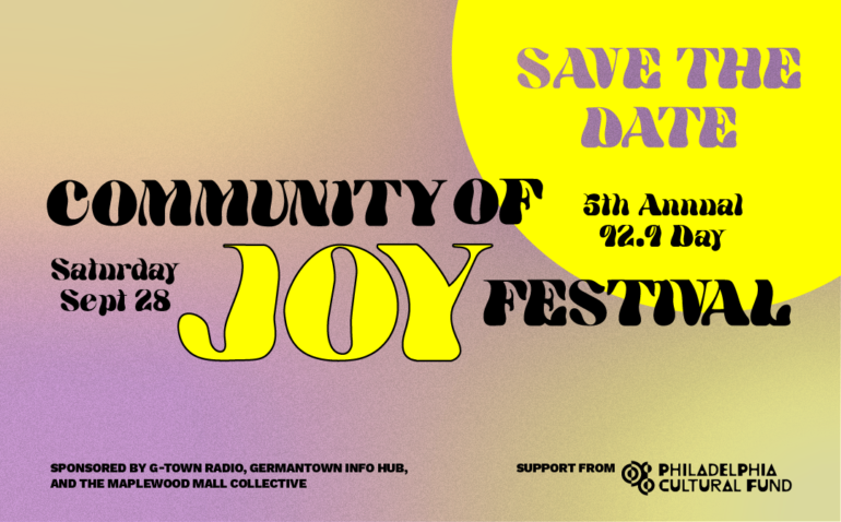 Save the Date | 5th Annual Community of Joy Festival | Sept 28 - G-Town ...